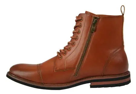 Men's Clean Casual Side Zip Faux Leather Everyday Boots