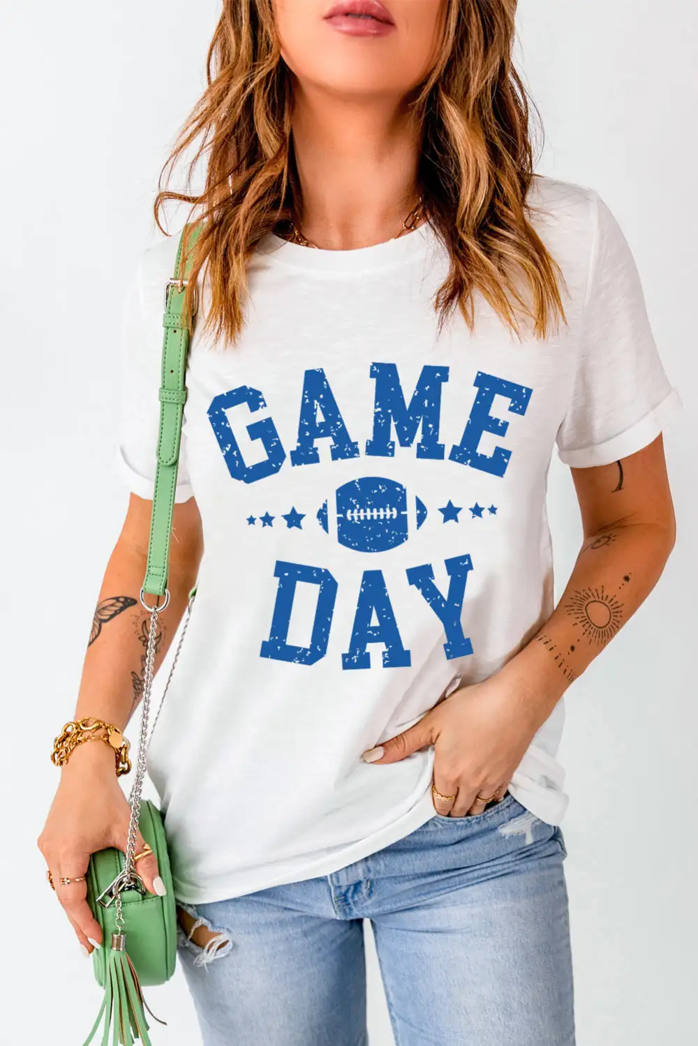 White Game Day Rugby Football