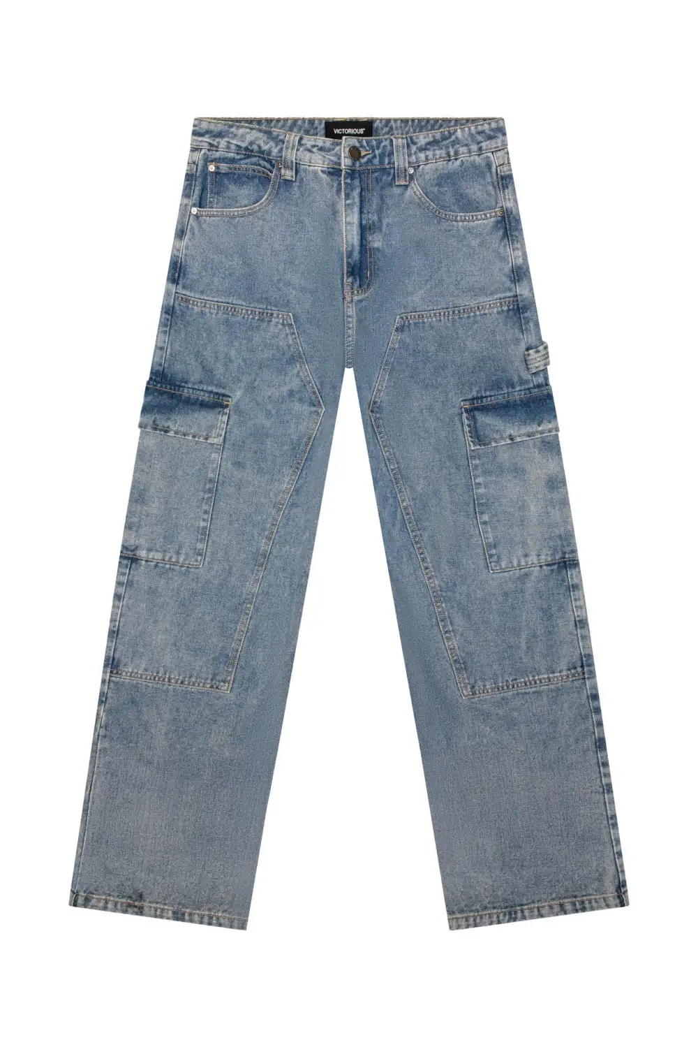 Men's Baggy Fit Cargo Carpenter Denim Jeans