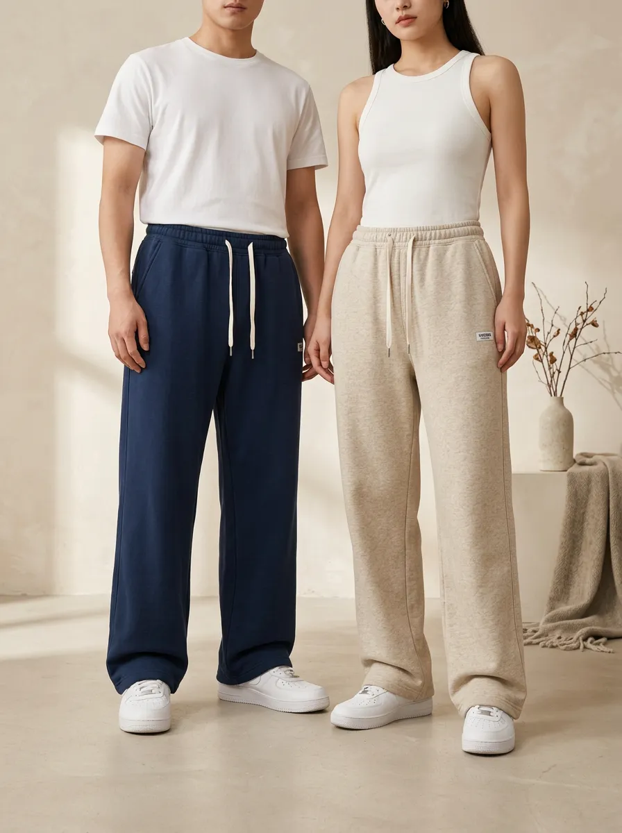 Unisex Active Wide-Leg Graphic Sport Pants