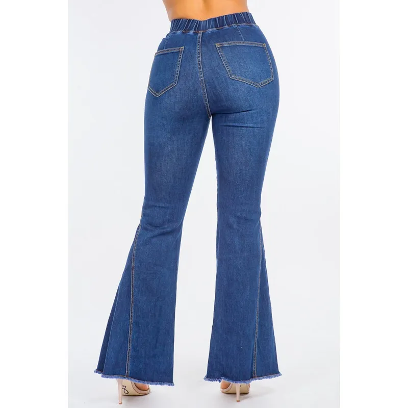 High-Waist Curvy Flare Jeans