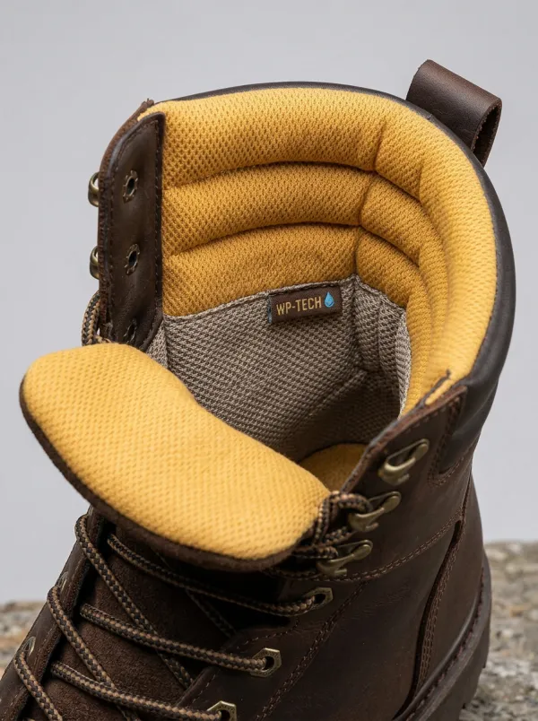 Site-Ready Leather-Look Workwear Men's Waterproof Work Boots