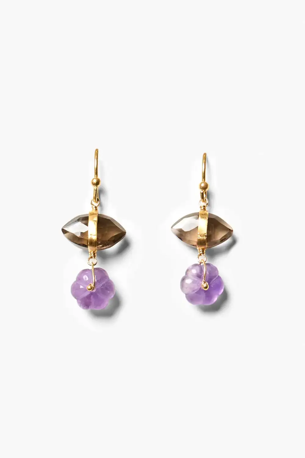 Flower Gemstone Statement Earrings