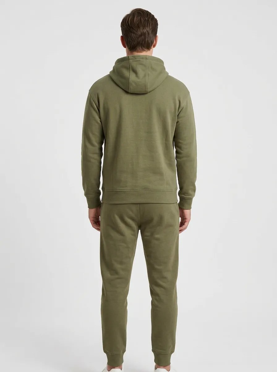 Men's Geometric Mountain Graphic Hoodie & Tapered Jogger Set