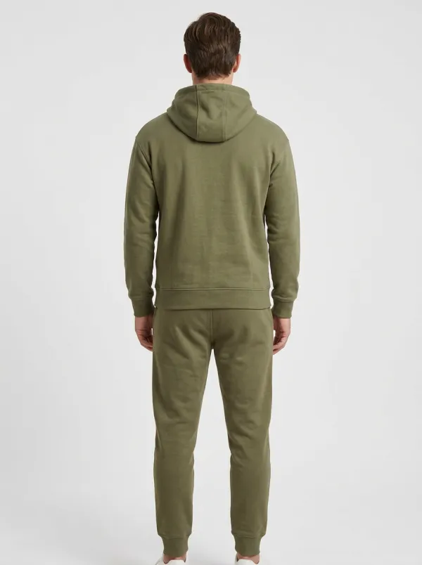 Men's Geometric Mountain Graphic Hoodie & Tapered Jogger Set