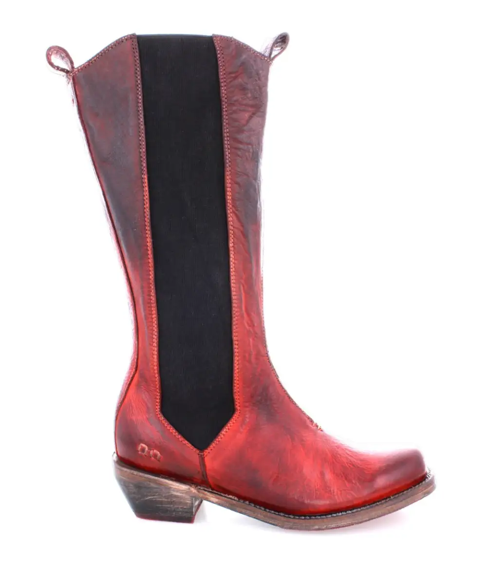 Square-Toe Pull-Tab Western Boots