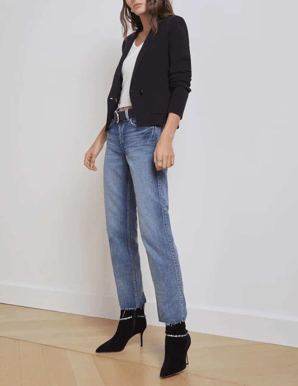 Cotton Acrylic-Blend Knit Jacket