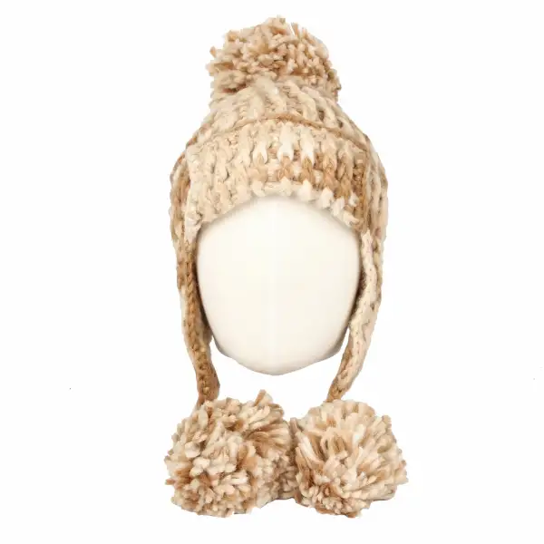 Knit Crochet Pom Pom Beanie Hat