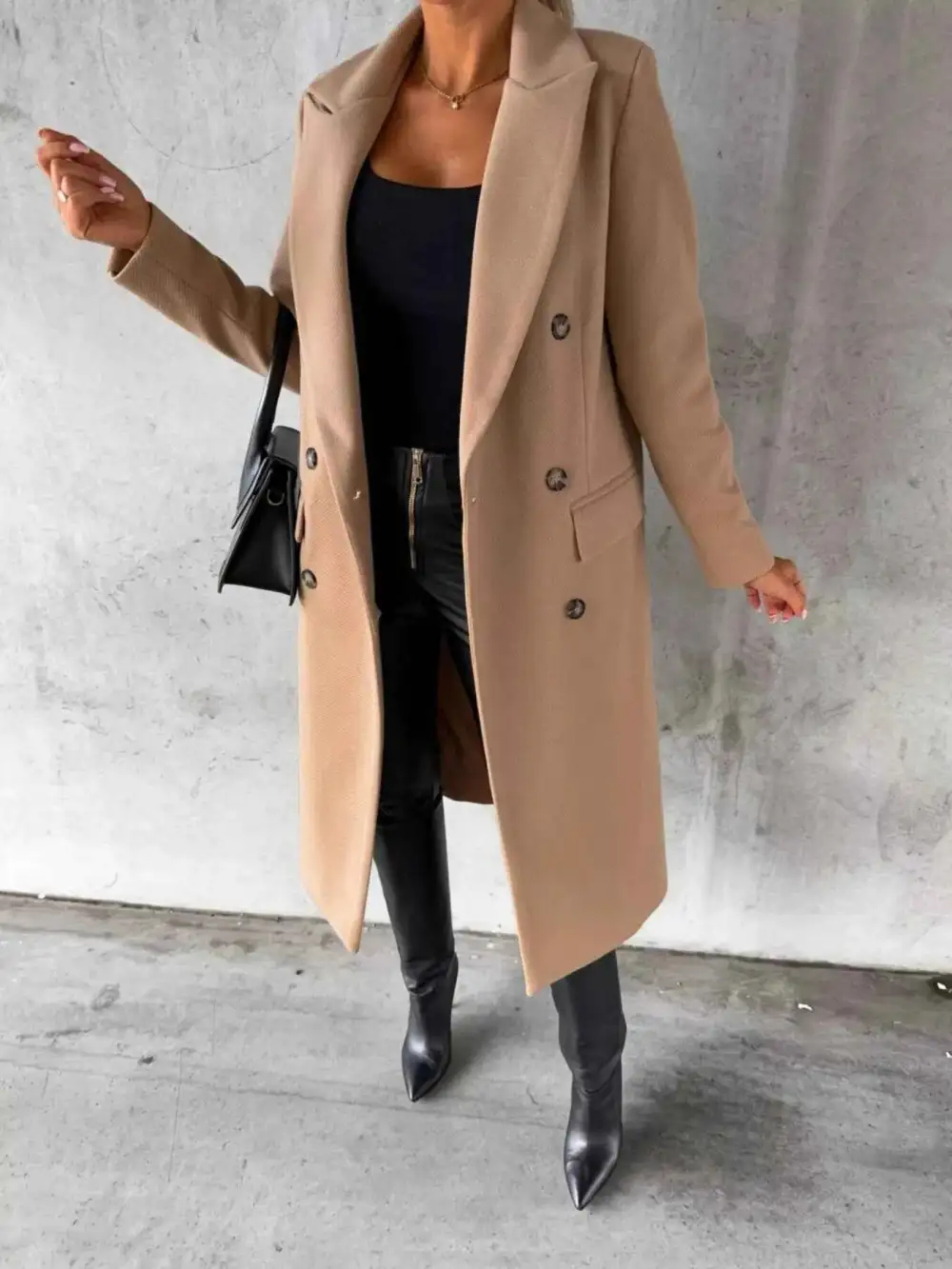 Double Breasted Longline Coat