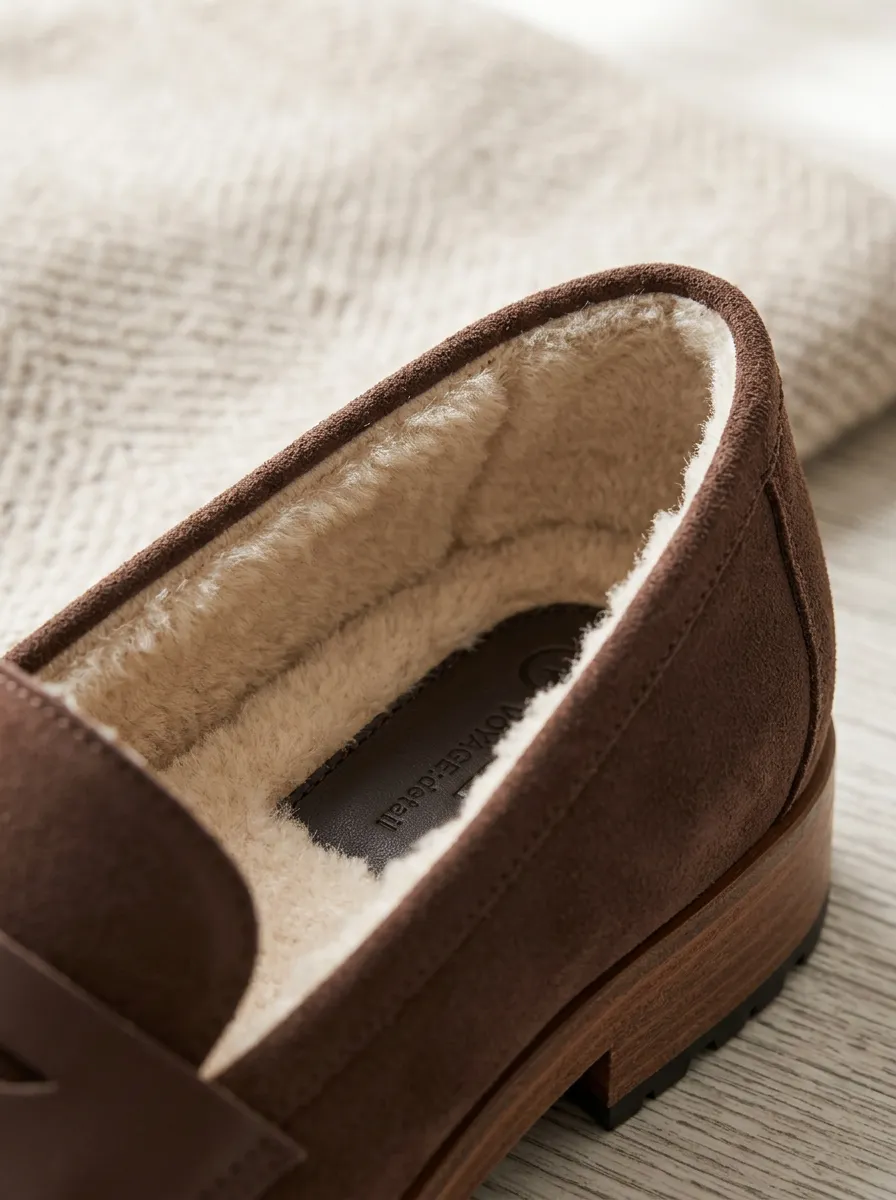 Women's Classic Penny Classic Suede Wood Sole Loafers