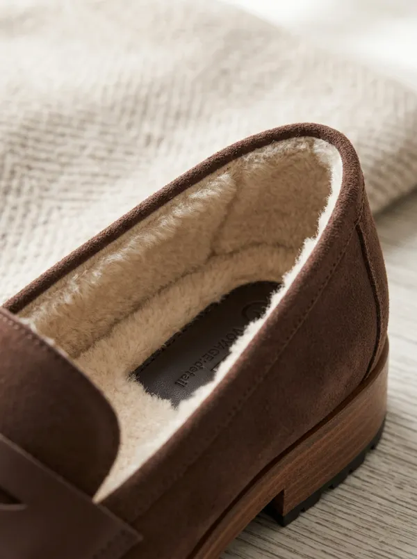 Women's Classic Penny Classic Suede Wood Sole Loafers
