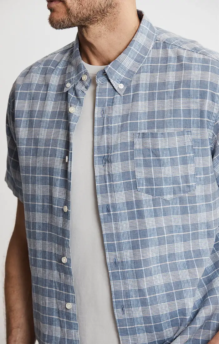 Cotton Linen Blend Short Sleeve Shirt