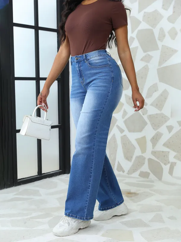 Everyday Refined Pocketed Straight Leg Jeans