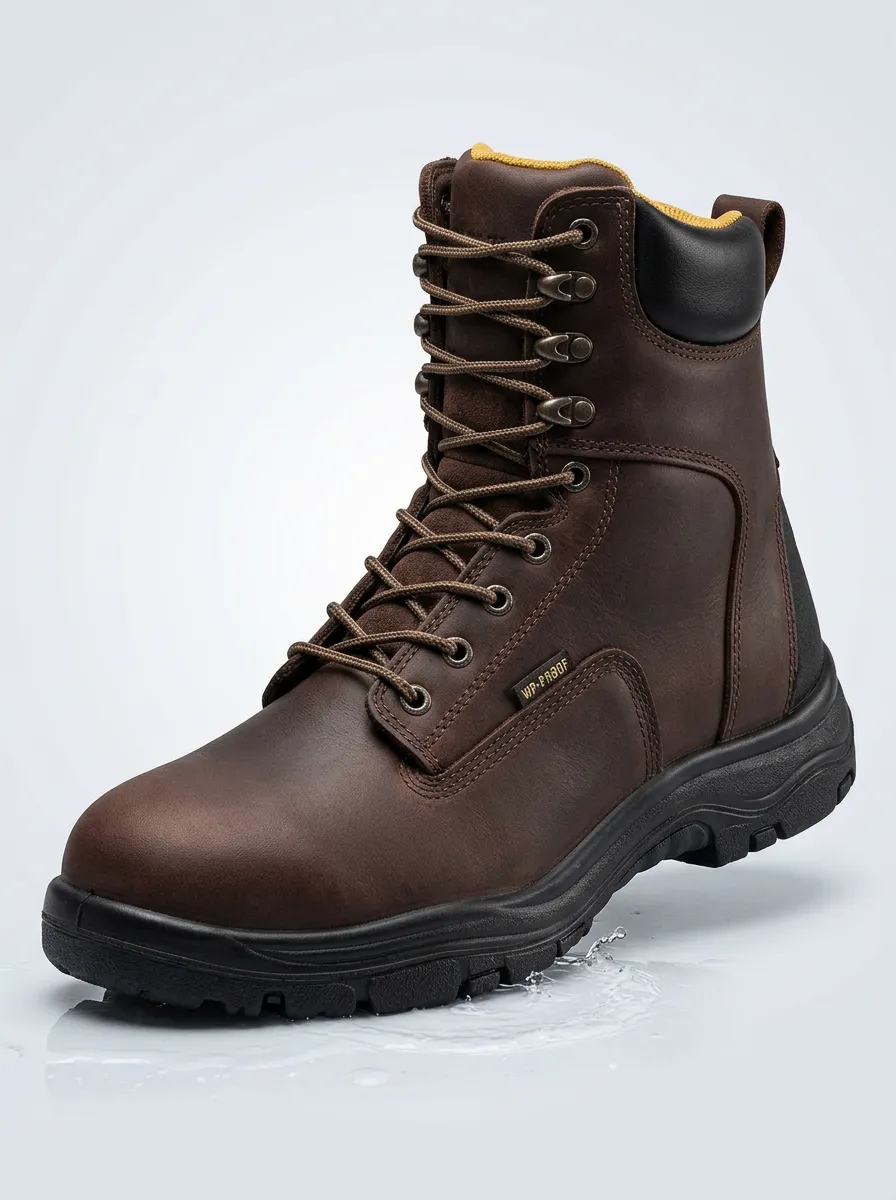 Lace-Up Men's Waterproof Work Boots