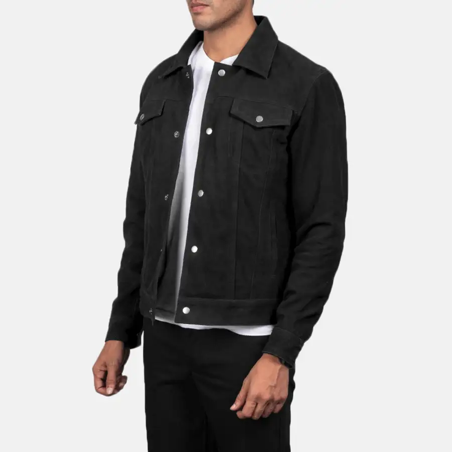 Men's Suede Trucker Jacket