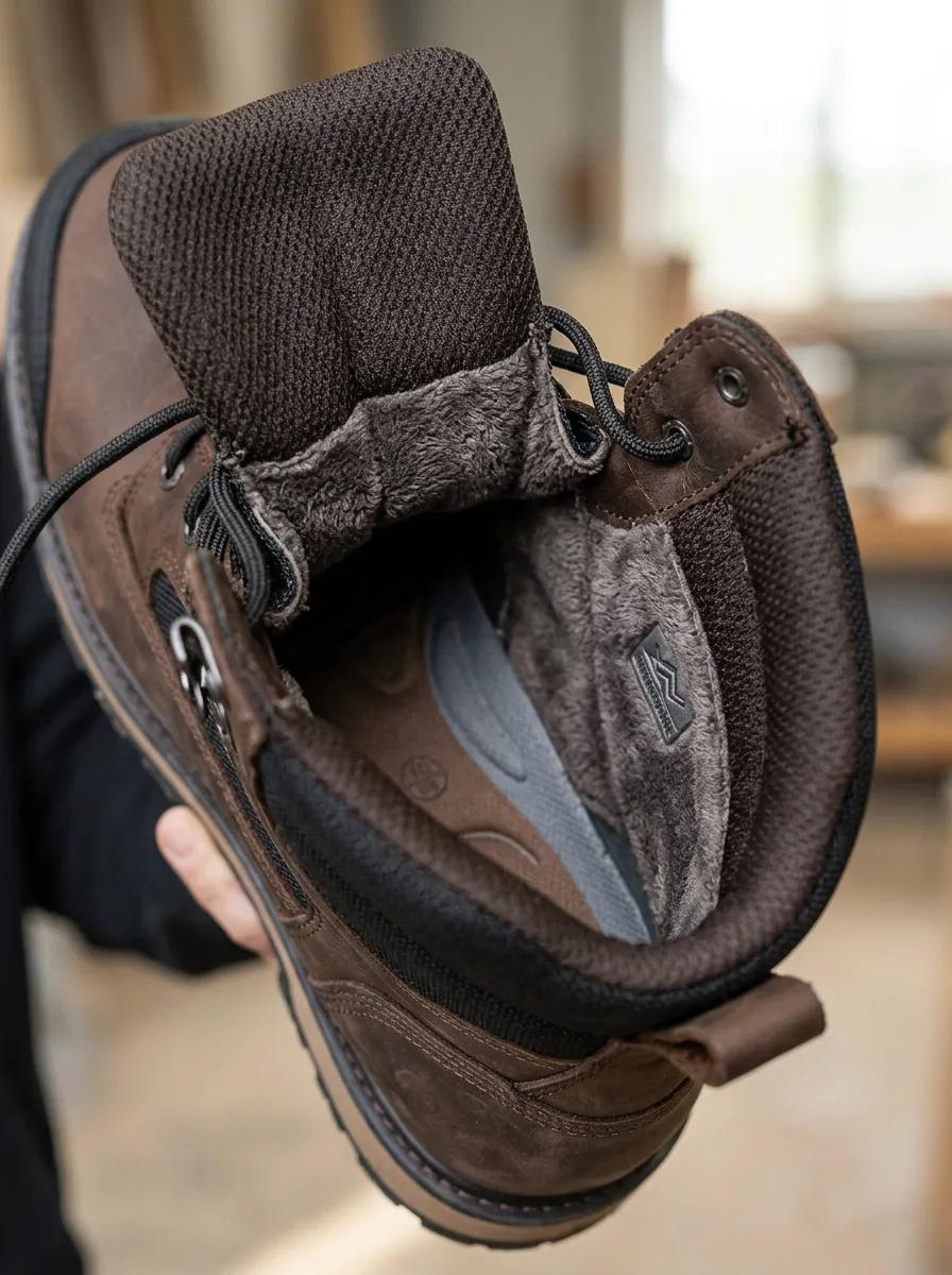 Classic Tactical Leather-Look Men's Waterproof Work Boots