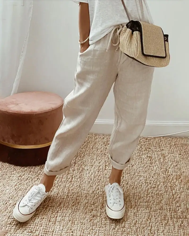 Classic Linen Everyday Casual Pants