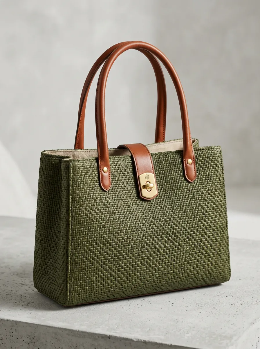 Top-Handle Textured Women's Tote Bag
