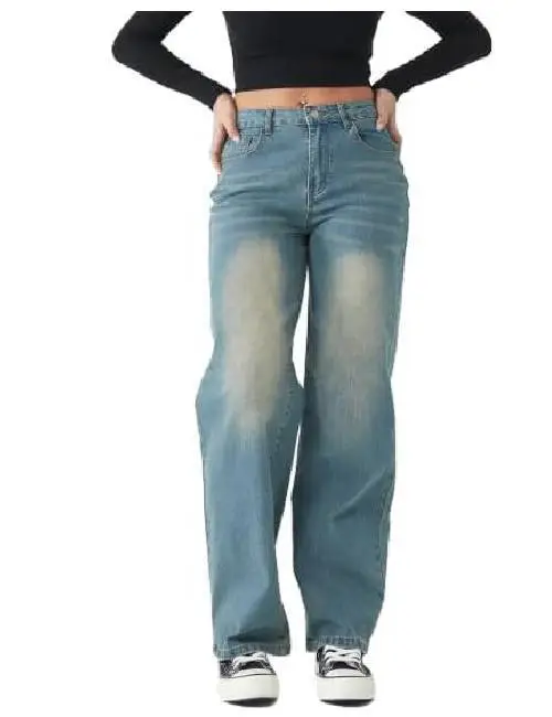 Stretchy Wide Leg High Waist Jeans
