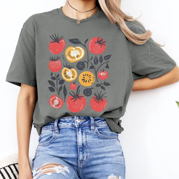 Cute Vegetable Garden Gift Printed Tees