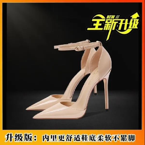 Buckle Strap Pointed Toe Heels
