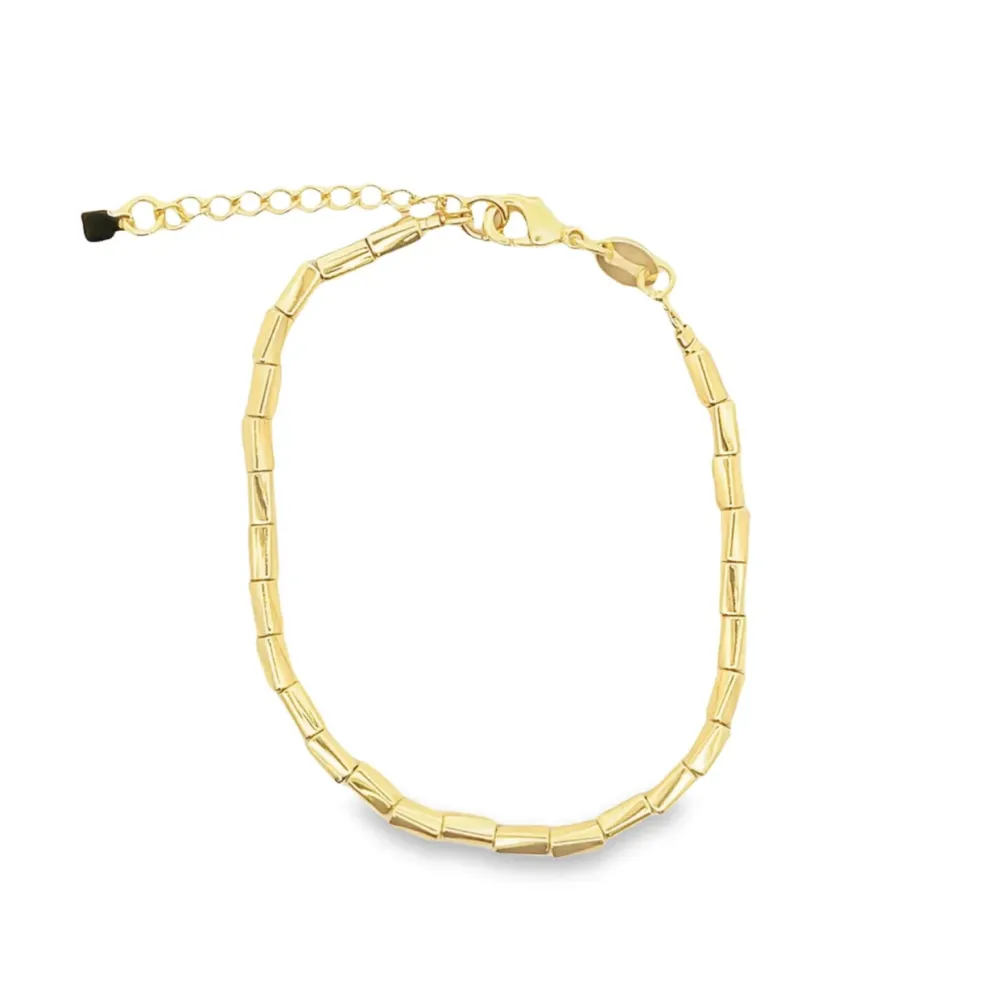 Textured Bar Link Bracelet