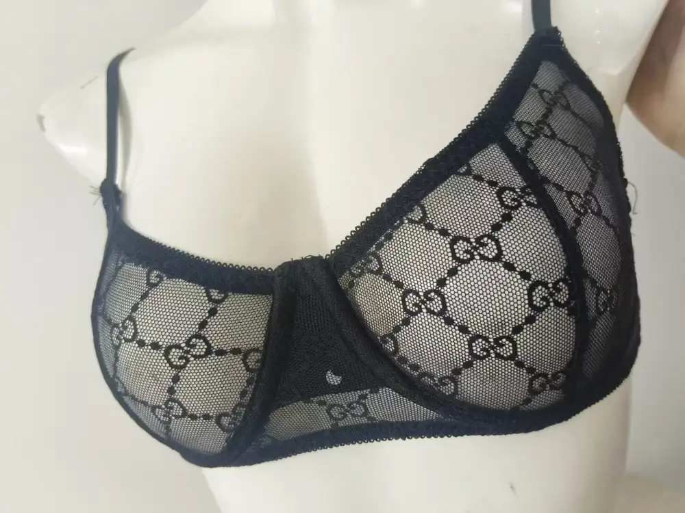 Sheer Diamond Mesh Bra And Panty Set
