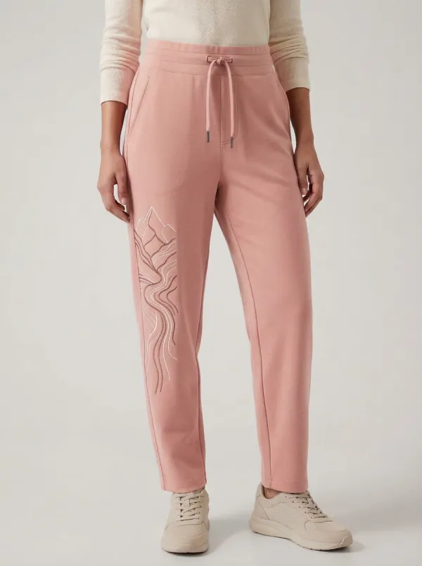Women's Nature Mountain Line Art Graphic Joggers