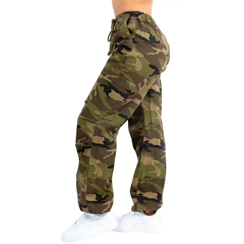 Women's Jogger Drawstring Camouflage Cargo Pants