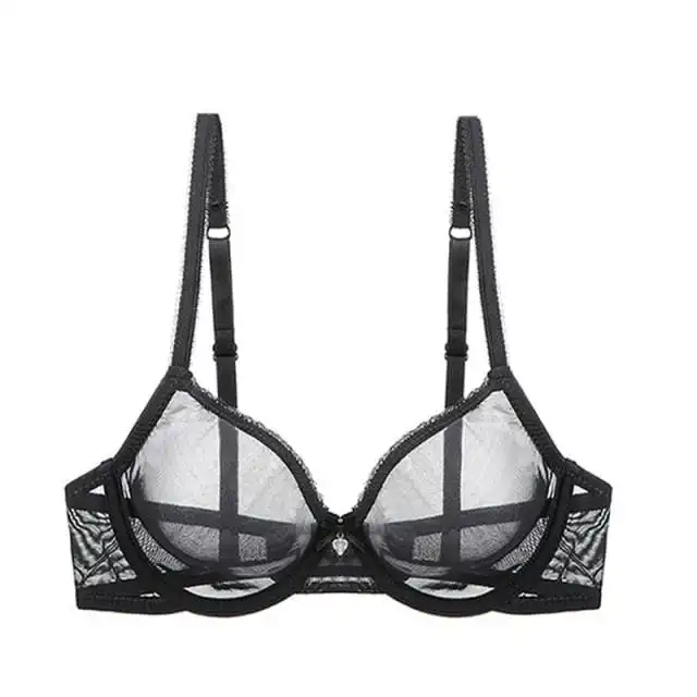 Mesh Underwire Bra with Adjustable Straps