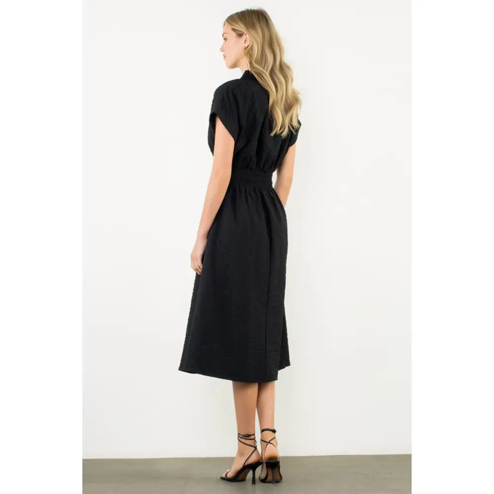V Neck Short Sleeve Casual Dress