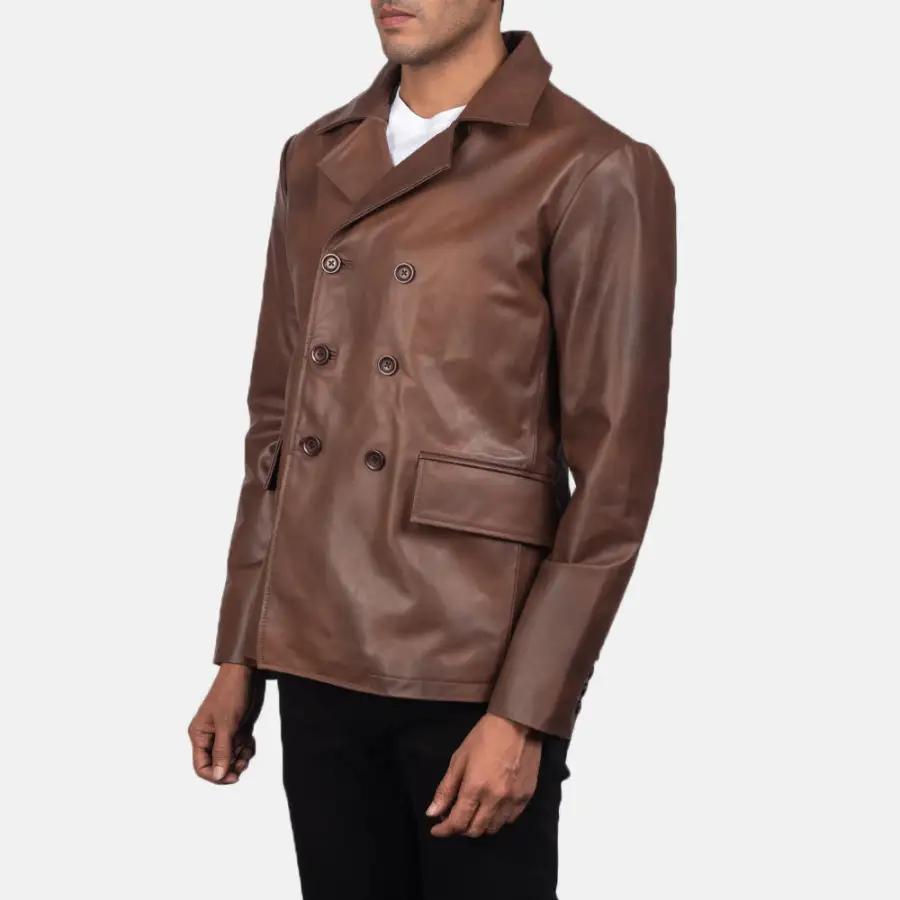 Men's Leather Coat Jacket