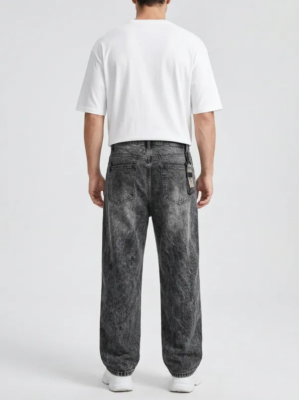 Unisex Streetwear Graffiti Loose-Fit Jeans