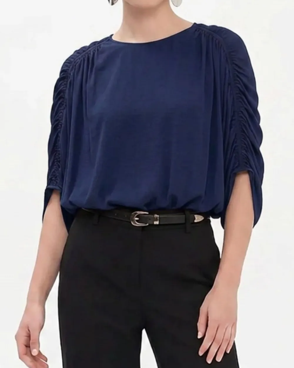 Shirred Sleeve Blouse