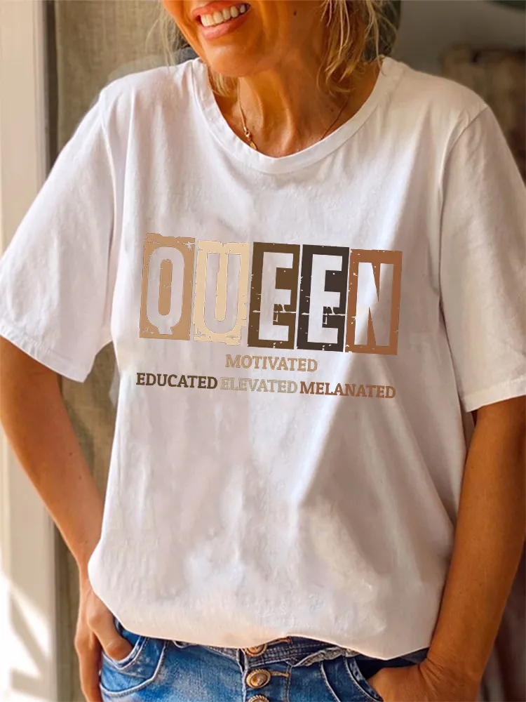 Empowerment Slogan Short-Sleeved T-Shirts