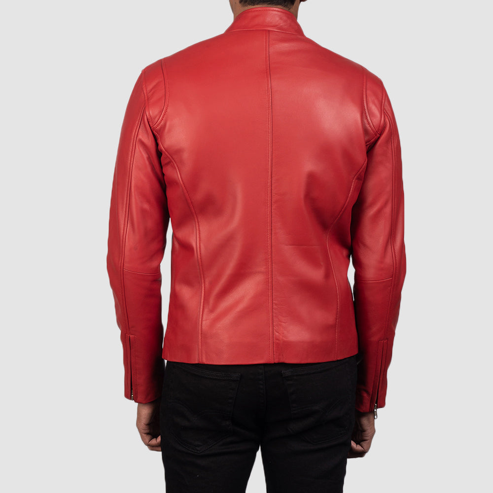 Men's Classic Structured Biker Leather Jacket