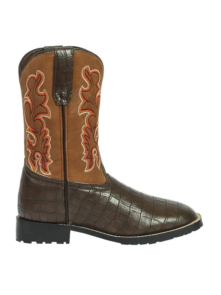 Rugged Round Toe Men's Western Boots