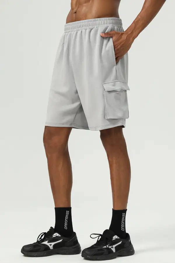 Quick Dry Drawstring Reflective Detail Athletic Shorts