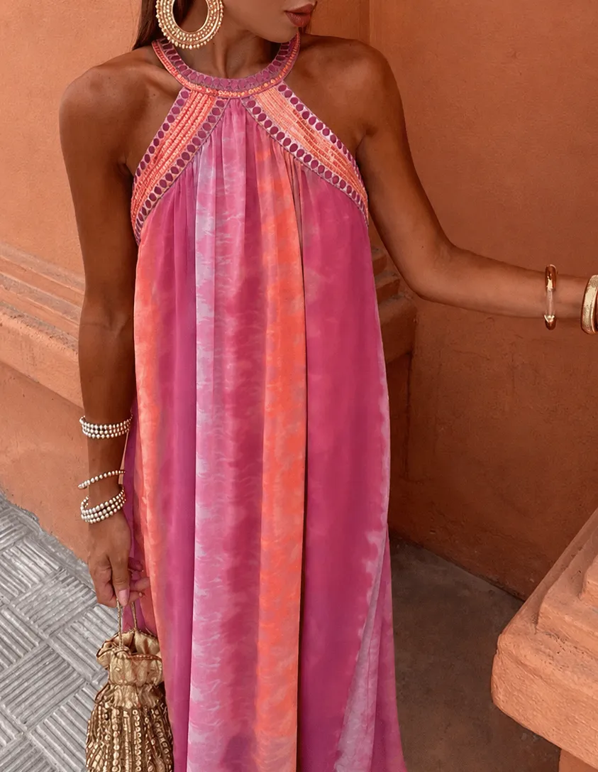 Ombr Chiffon Maxi Dress
