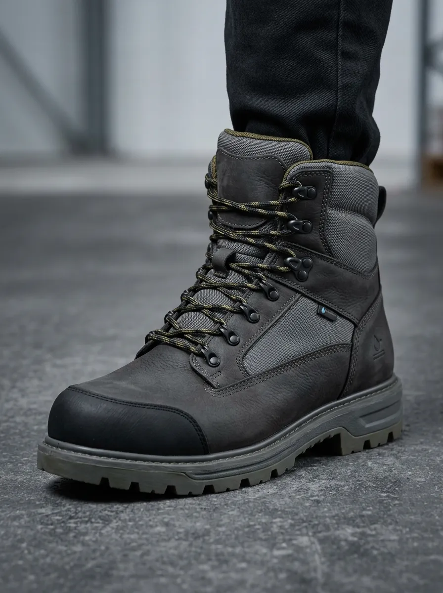 Men's Field Inspired Waterproof Tactical Graphic Detail Work Boots