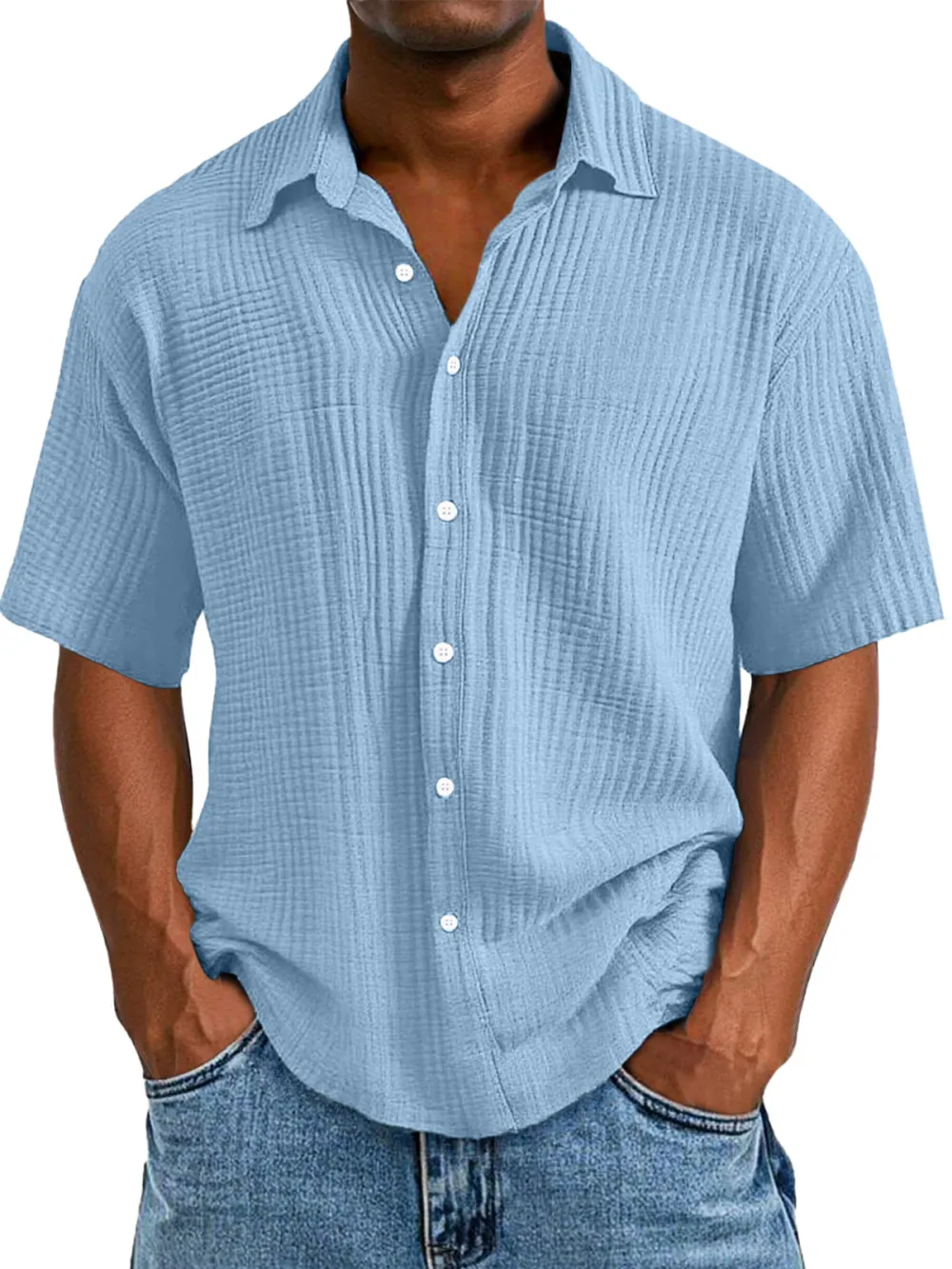 Short Sleeve Button Front Shirt