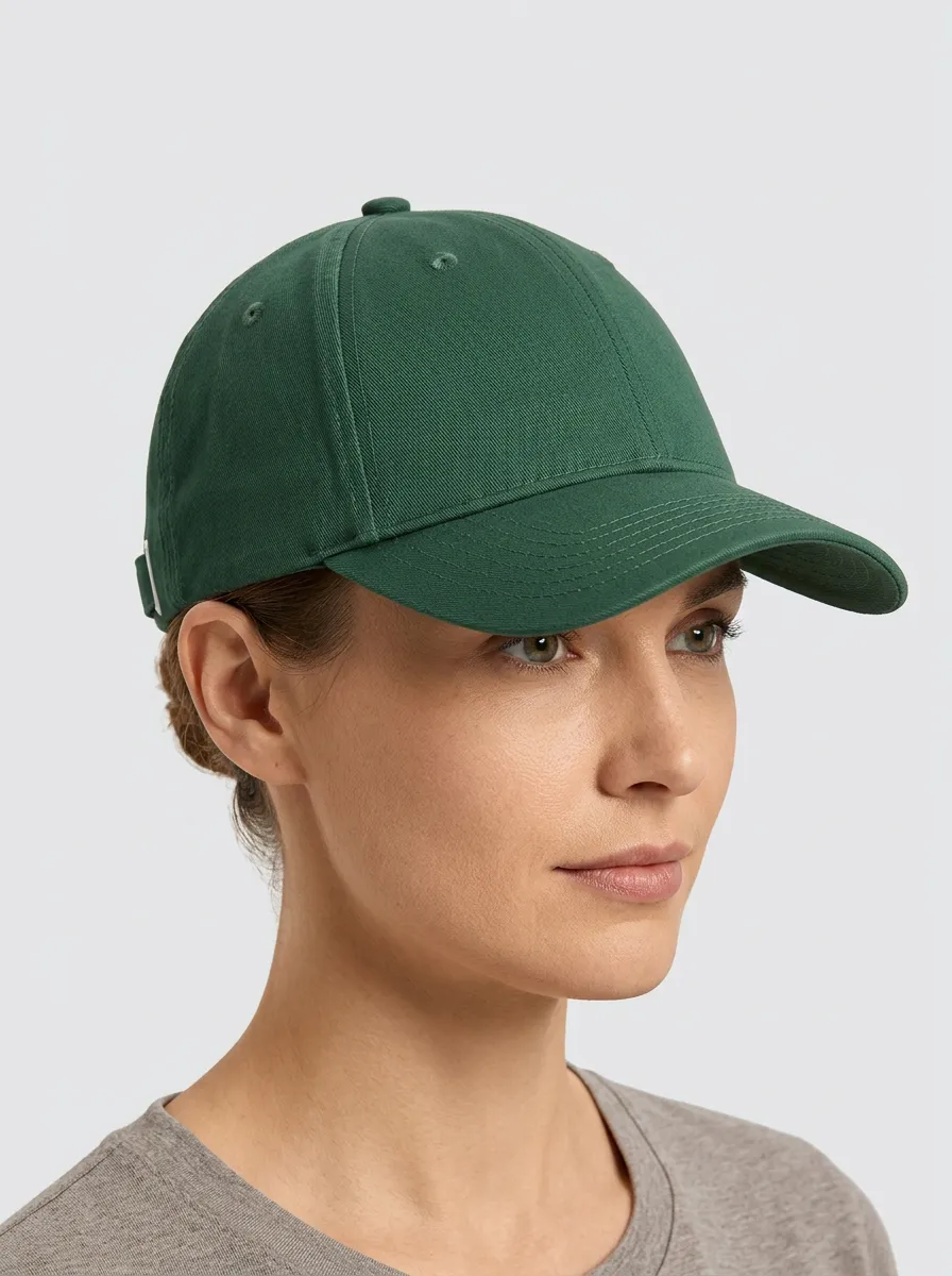 Unisex Minimalist Solid Cotton Curved-Brim Baseball Cap