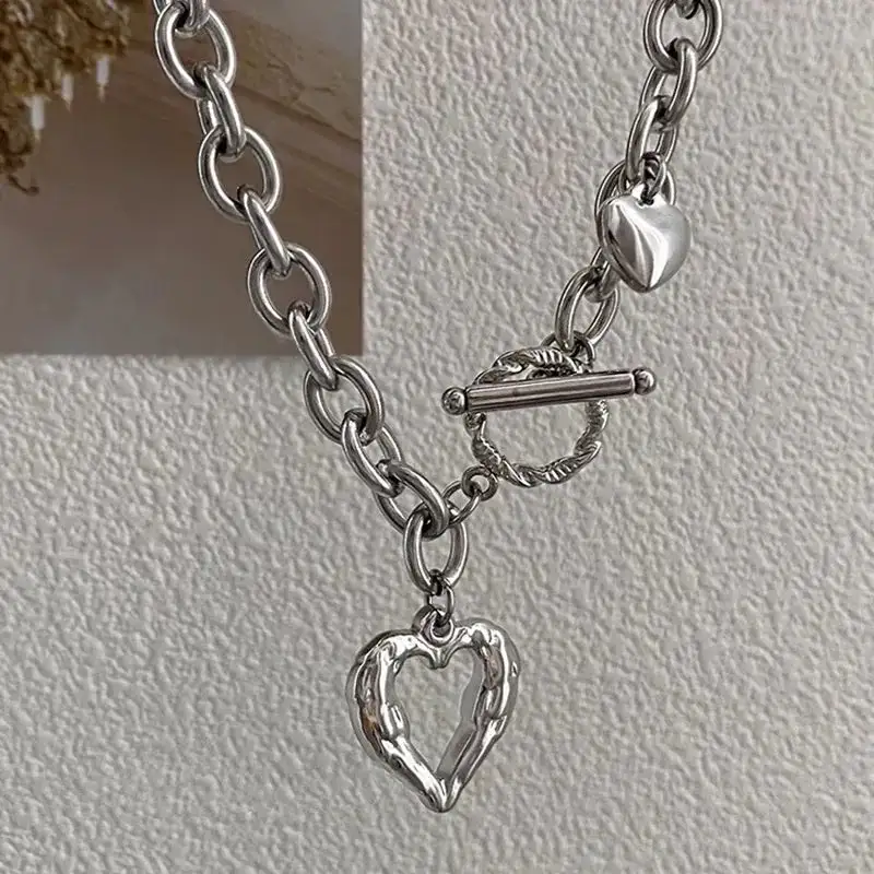 Heart Hammered Necklace