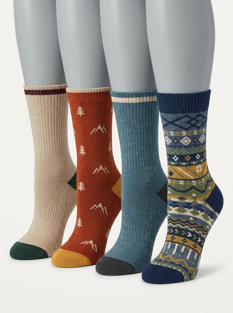 Modern Nature Four-Pair Casual Socks