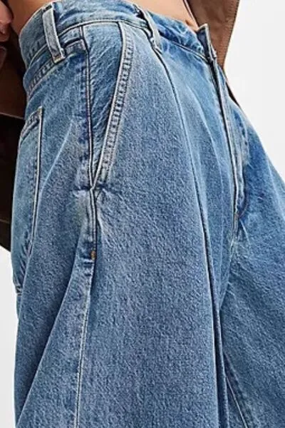 Straight Leg Knit Denim Jeans