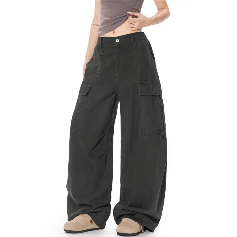 Women's Functional Wide Leg Loose Fit Cargo Pants