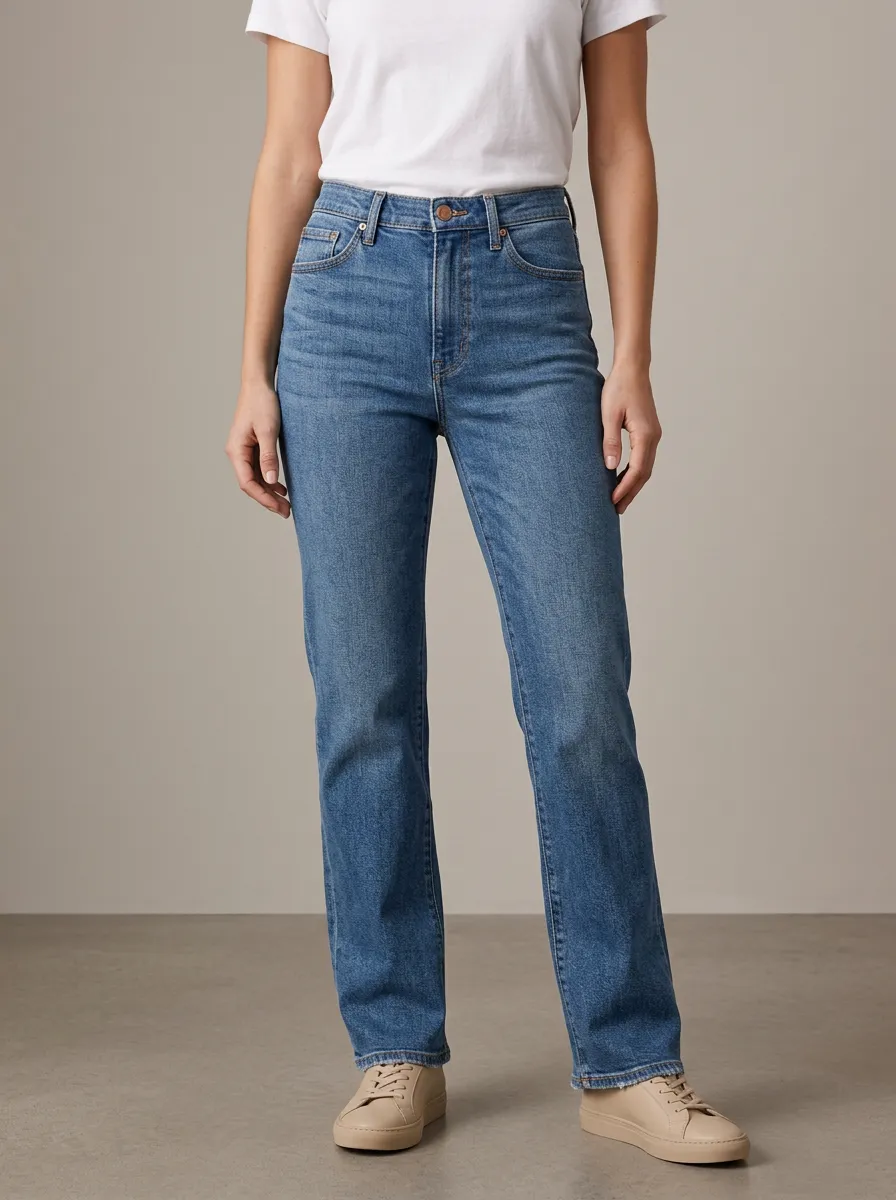 High-Rise Denim Daily-Wear Denim Jeans
