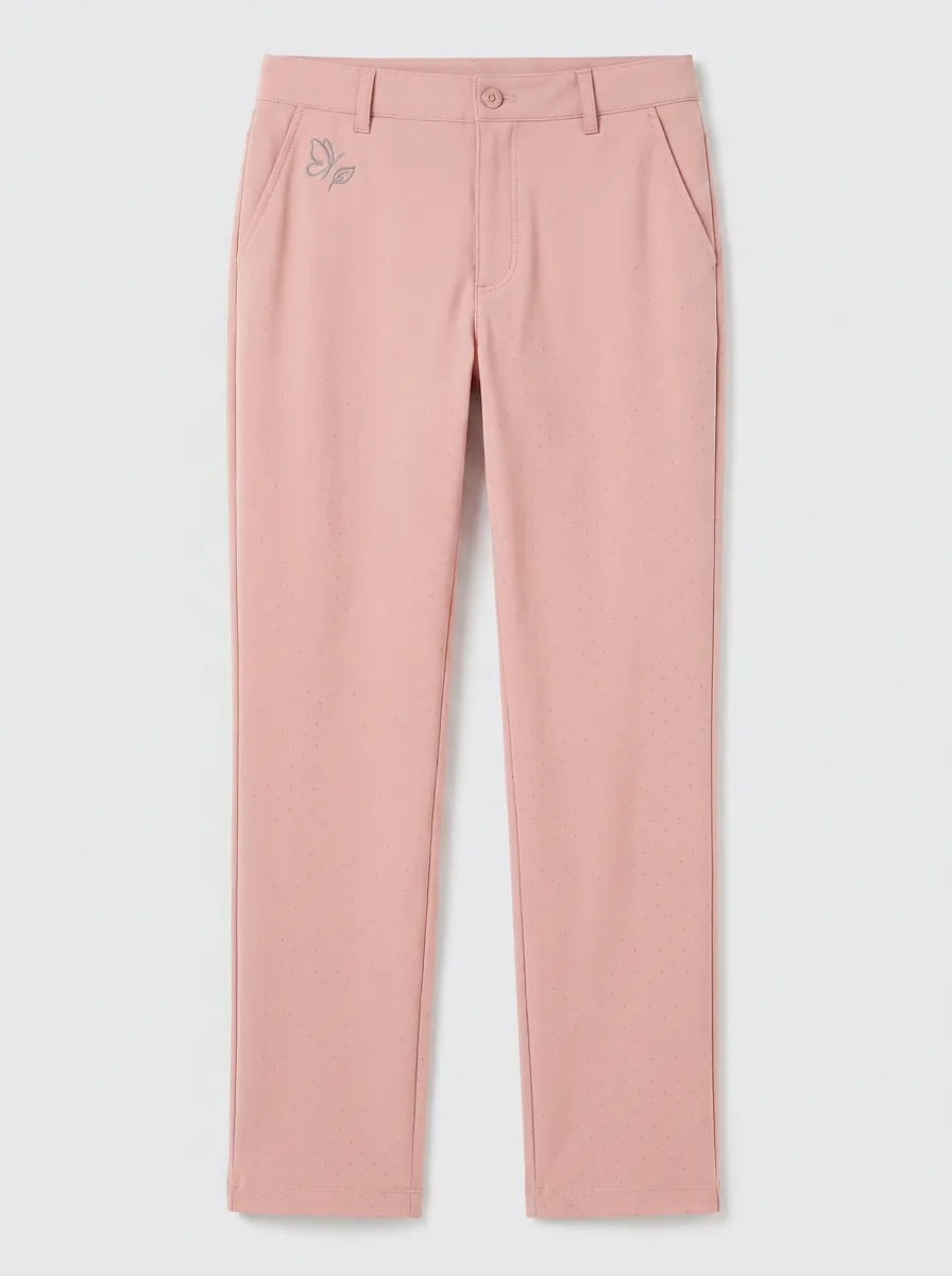 Women's Classic Comfort Butterfly Printed Mid Rise Straight Leg Pants