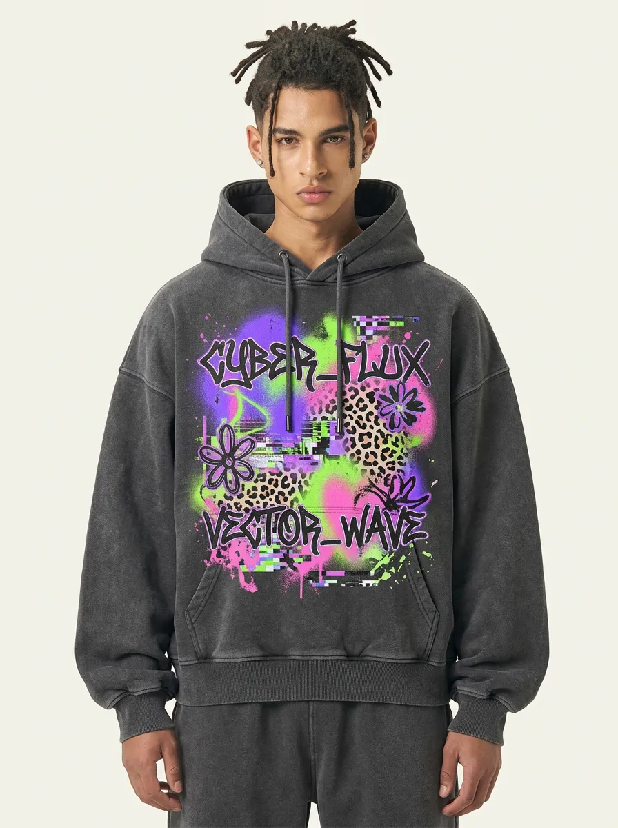 Unisex Streetwear Leopard Hoodie