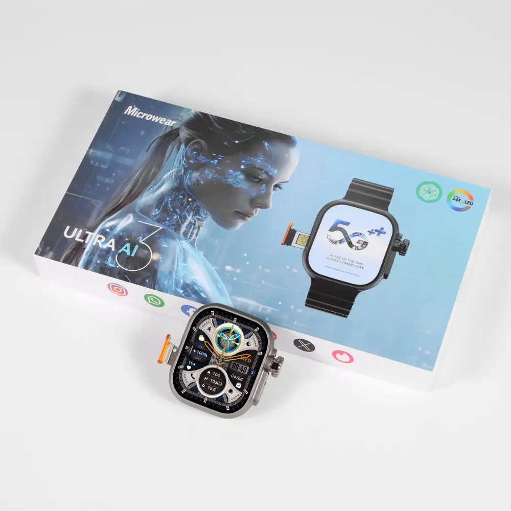 Wear smart watch ultra ai3 card 4G cellular wifi version AMOLED screen